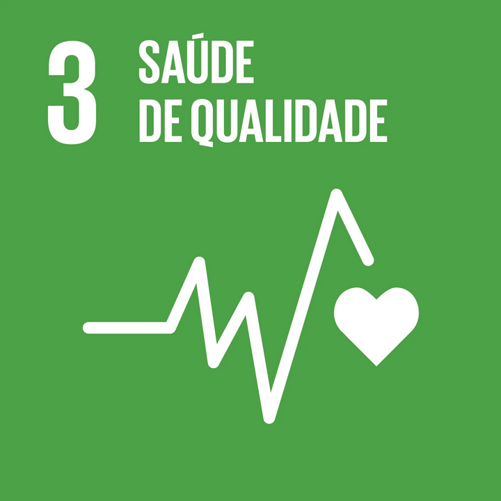 Ícone oficial do ODS 3: Saúde e Bem-Estar