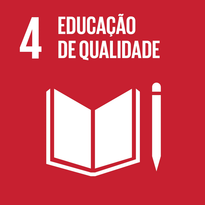 Ícone oficial do ODS 4: Educação de Qualidade