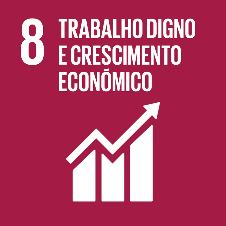 Ícone oficial do ODS 8: Trabalho Decente e Crescimento Econômico