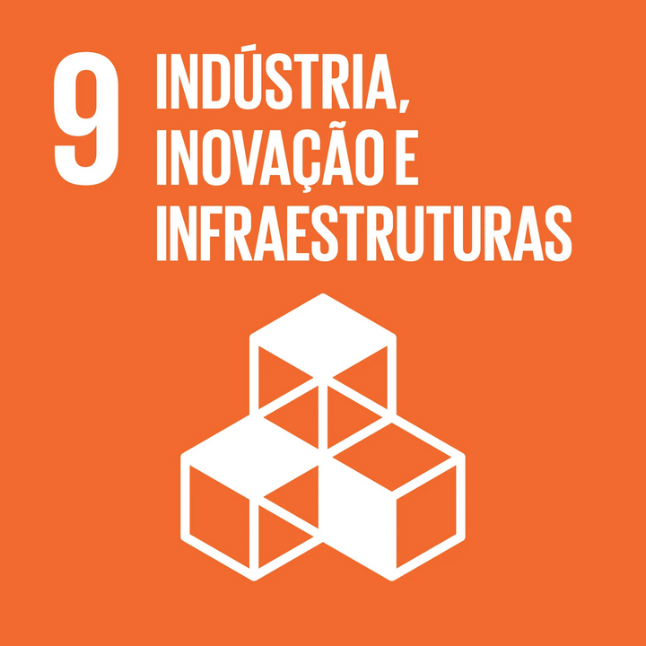 Ícone oficial do ODS 9: Indústria, Inovação e Infraestrutura