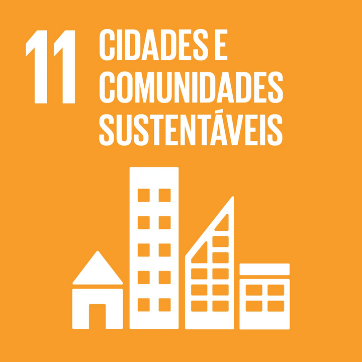 Ícone oficial do ODS 11: Cidades e Comunidades Sustentáveis